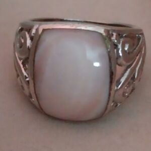 925 Silver Vine Cut Out Stone Ring
